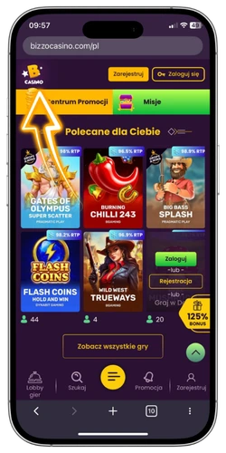 Bizzo Casino logowanie strona główna w przeglądarce